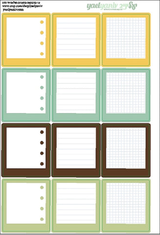 גליון מדבקות לפלאנר/יומן - מסגרות פולארויד (73) למשימות-ויניל