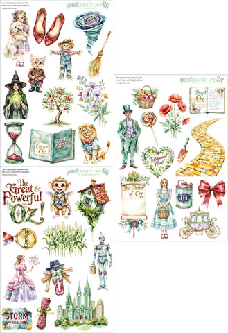 מארז מדבקות הקוסם מארץ עוץ - רקע לבן