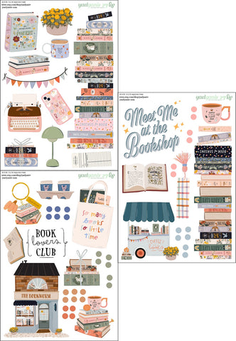 רקע לבן -BOOK CLUB מארז מדבקות