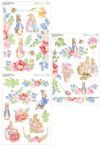 מארז מדבקות פיטר וחברים - רקע לבן