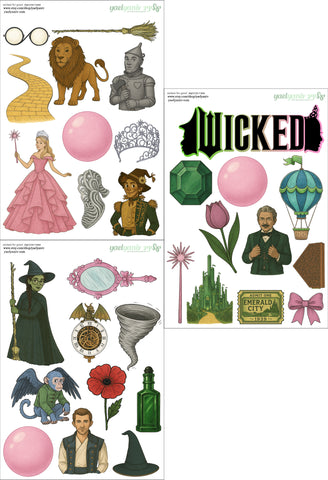 רקע לבן -WEAKED FOR GOOD מארז מדבקות