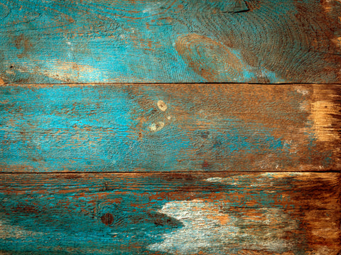 רקע לצילום על מגנט מרובע (119) - משטח קורות עץ עם צבע טורקיז