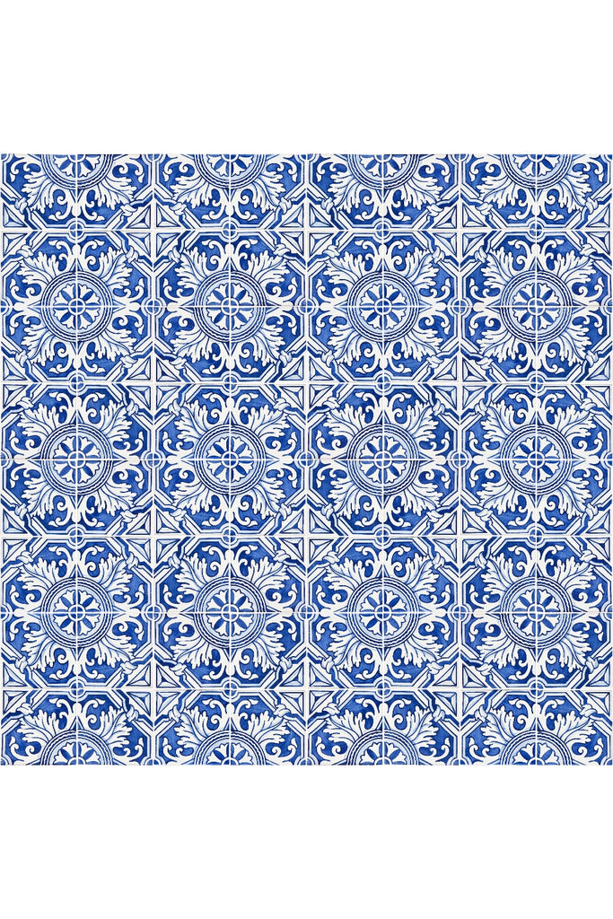רקע לצילום על מגנט מרובע (182) - אריחי קרמיקה לבן כחול (2
