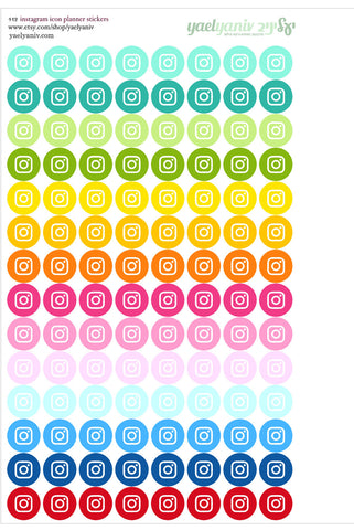 גליון מדבקות לפלאנר/יומן -אינסטגרם