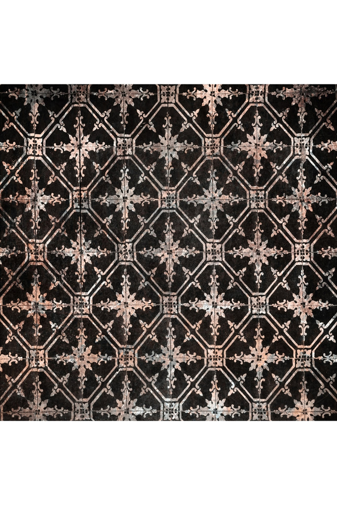 רקע לצילום על מגנט מרובע (224) - אריחים שחורים מאויירים