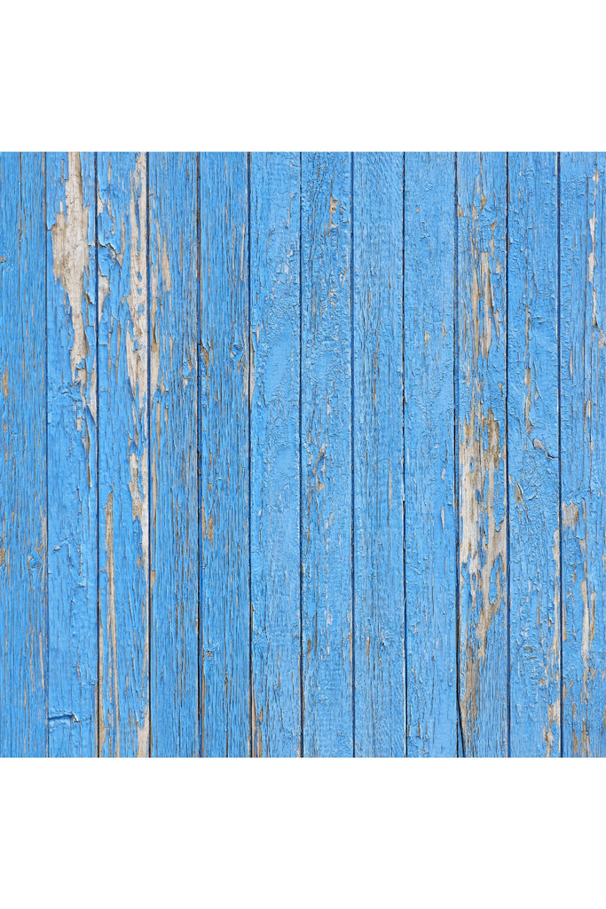 רקע לצילום על מגנט מרובע (226) - משטח קורות עץ מתקלף כחול בהיר