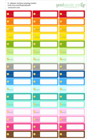 גליון מדבקות לפלאנר/יומן - ריצה
