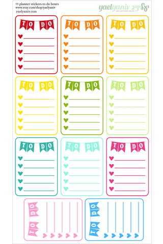 גליון מדבקות לפלאנר/יומן - רשימת TO DO