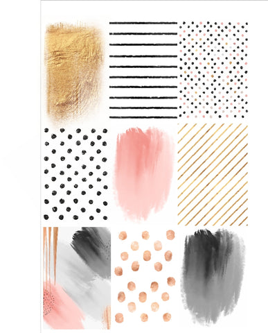 (8) גליון מדבקות לפלאנר/יומן - מלבנים