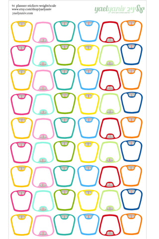 גליון מדבקות לפלאנר/יומן - משקל