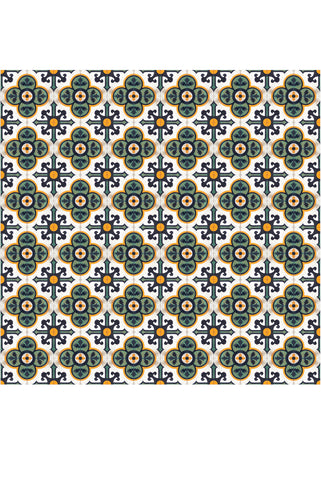 רקע לצילום על מגנט מרובע (75) - רצפת אריחים צבעונית