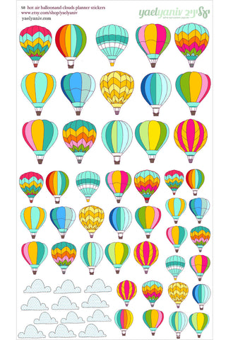 גליון מדבקות לפלאנר/יומן - כדורים פורחים